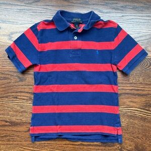 Polo by Ralph Lauren Kids Navy and Red Striped Polo